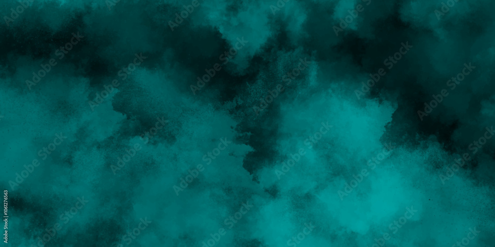 Black and teal pastel smoke abstract beautiful Background. Watercolor 5ea green grunge abstract painting stylist charming modern texture. Seamless Blue deep sea grunge texture vintage background.	
