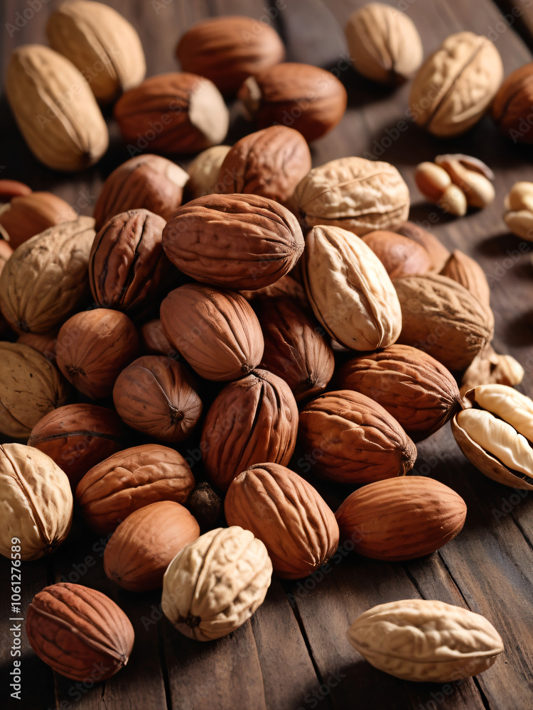 Nuts showcased in a modern, clean setting. Nuts showcased in a modern, clean setting.