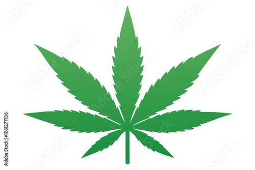 Cannabis leaf | isolated vector illustration on white background