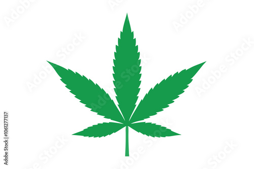 Cannabis leaf | isolated vector illustration on white background