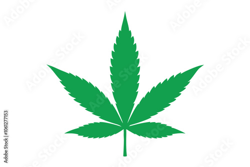 Cannabis leaf | isolated vector illustration on white background