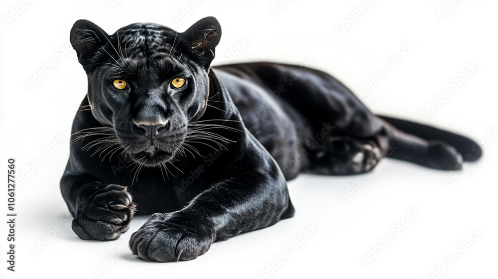 isolated black panther isolated black panther