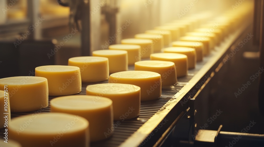 Cheese factory production line
