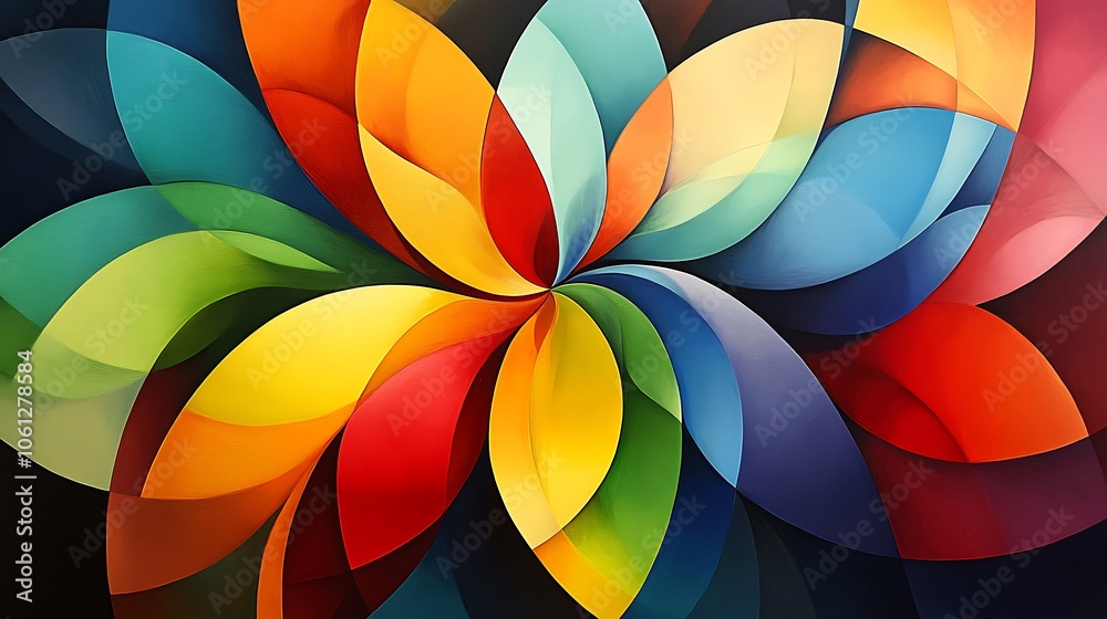 Fototapeta premium Colorful abstract art inspires creativity