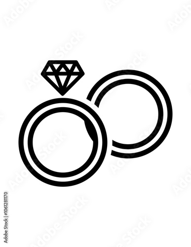 diamond rings vector illustration