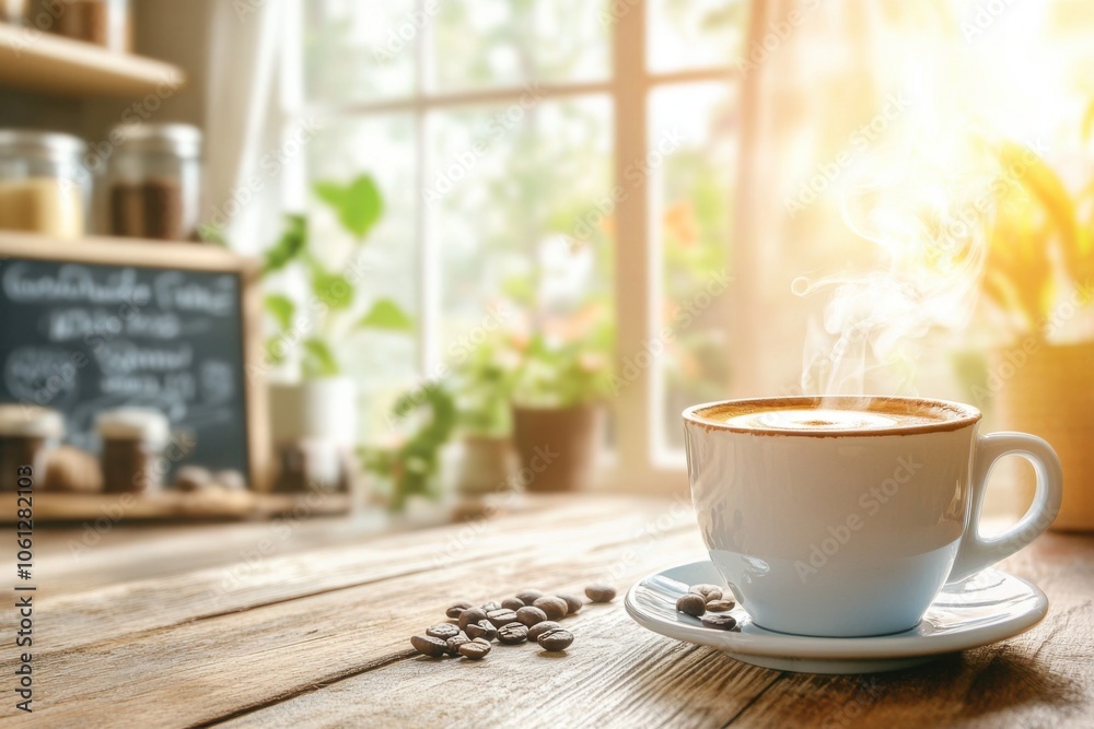 Beautifully Crafted Ceramic Mug with Hot Drink Beautifully Crafted Ceramic Mug with Hot Drink