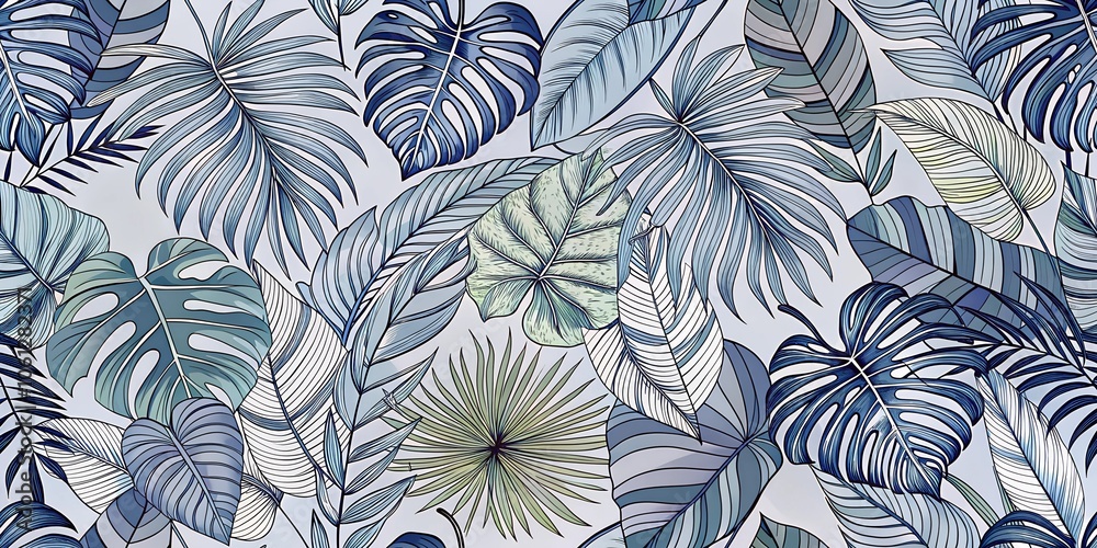 seamless pattern with leaves