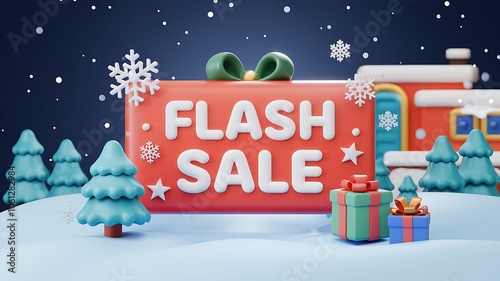 Wallpaper Mural 3D Winter Wonderland Christmas Flash Sale Banner Torontodigital.ca