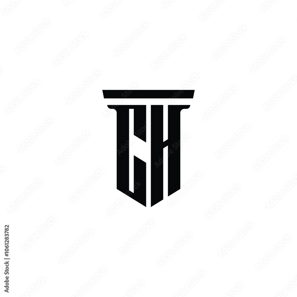 CH monogram logo design letter text name symbol monochrome logotype alphabet character simple logo CH monogram logo design letter text name symbol monochrome logotype alphabet character simple logo
