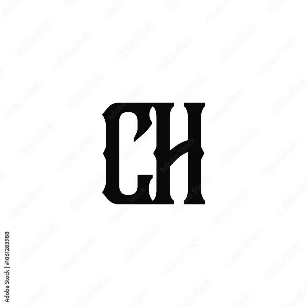 CH monogram logo design letter text name symbol monochrome logotype alphabet character simple logo CH monogram logo design letter text name symbol monochrome logotype alphabet character simple logo