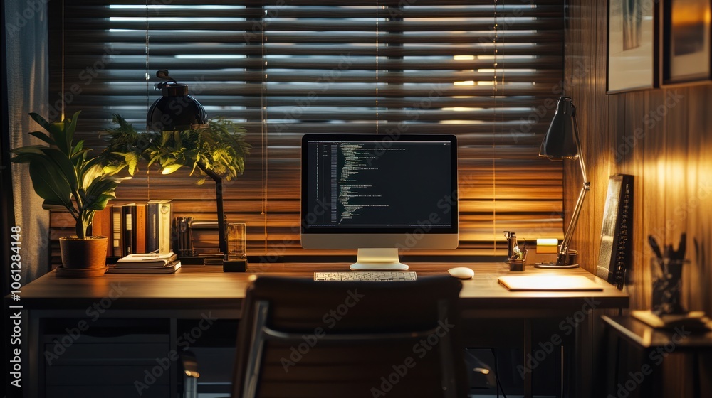 Fototapeta premium Modern Home Office Workspace