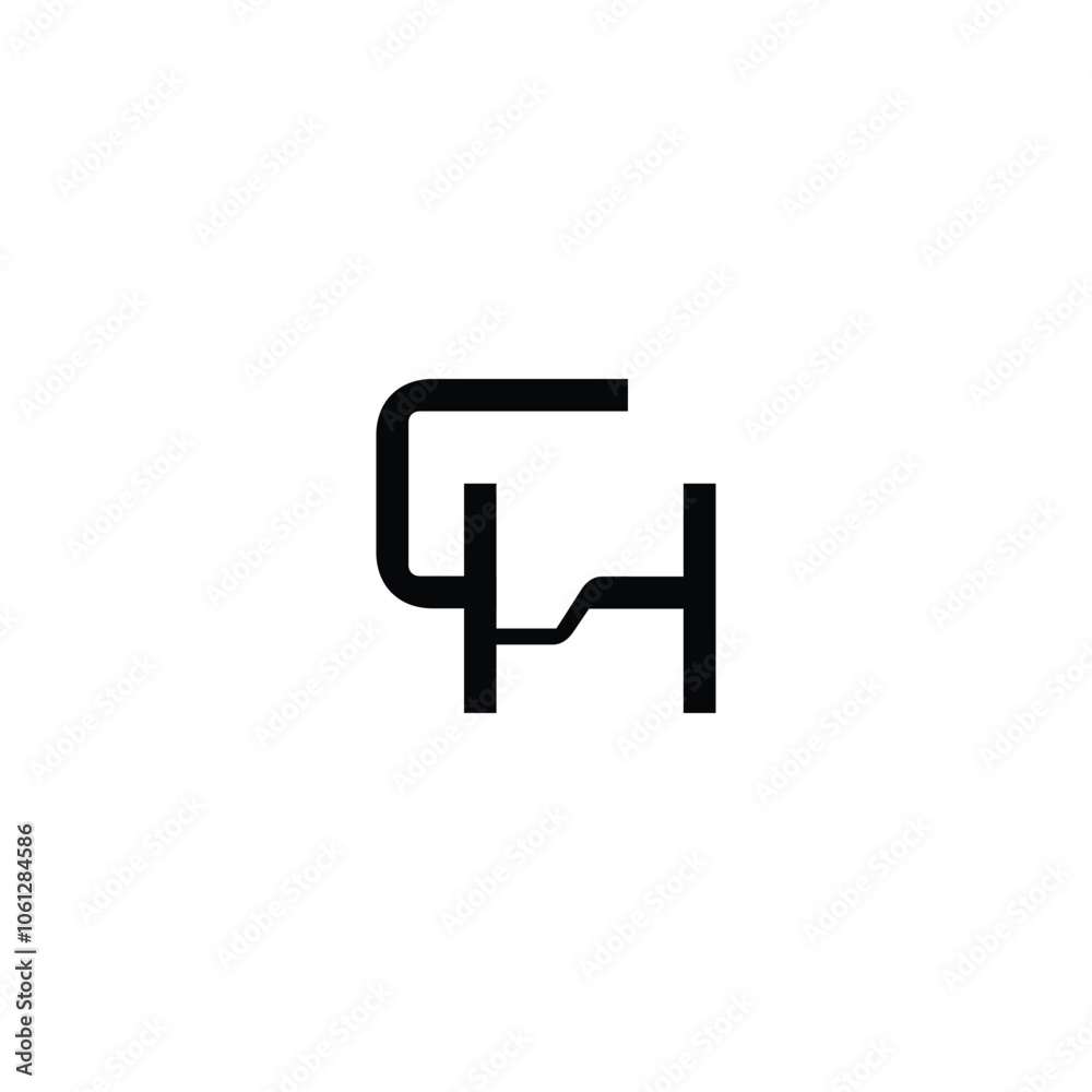 CH monogram logo design letter text name symbol monochrome logotype alphabet character simple logo CH monogram logo design letter text name symbol monochrome logotype alphabet character simple logo
