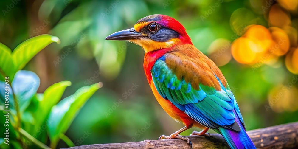 Obraz premium Yala National Park Birds: Left-Facing Bird, Copy Space