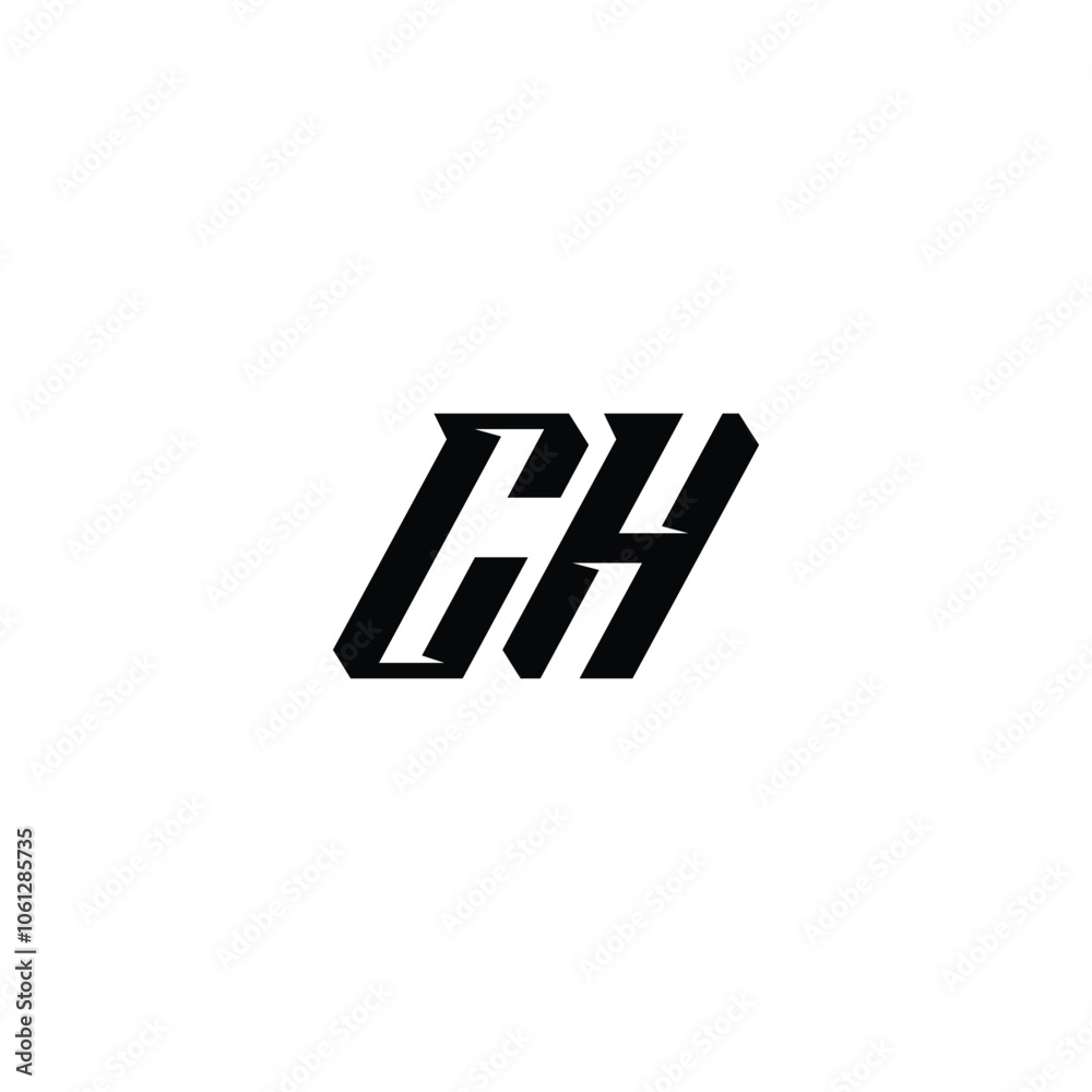 CH monogram logo design letter text name symbol monochrome logotype alphabet character simple logo CH monogram logo design letter text name symbol monochrome logotype alphabet character simple logo