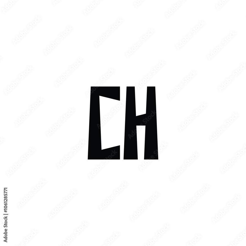 CH monogram logo design letter text name symbol monochrome logotype alphabet character simple logo CH monogram logo design letter text name symbol monochrome logotype alphabet character simple logo