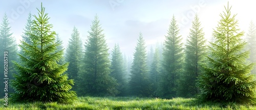 A forest with many trees and a field of grass