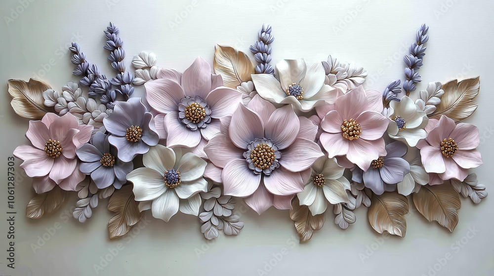 Obraz premium Ultra Realistic Floral Composition with Vibrant Colors