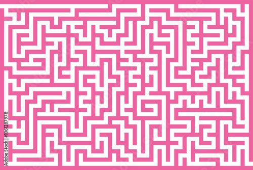 Seamless geometric maze pattern illustration, a vector labyrinth design for wallpaper and puzzle backgrounds
