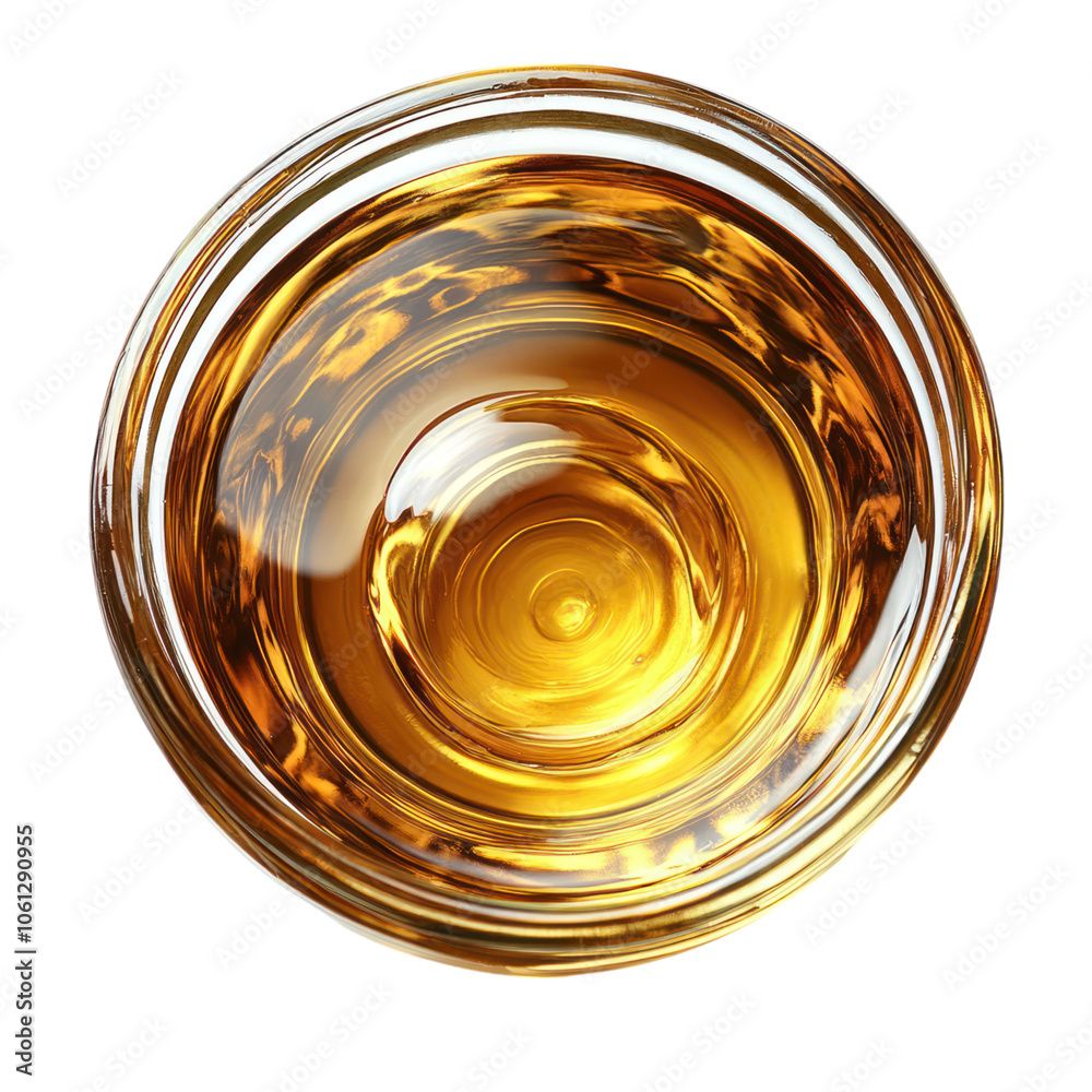 Golden Liquid in a Glass on Transparent Background Golden Liquid in a Glass on Transparent Background