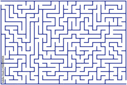 Seamless geometric vector maze pattern illustration for puzzle game backgrounds and design