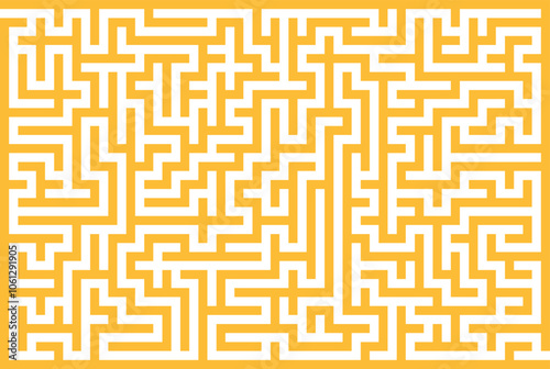 Seamless geometric maze pattern illustration, a vector labyrinth design for wallpaper and puzzle backgrounds