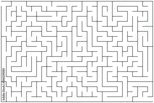 Seamless geometric maze pattern illustration, a vector labyrinth design for wallpaper and puzzle backgrounds