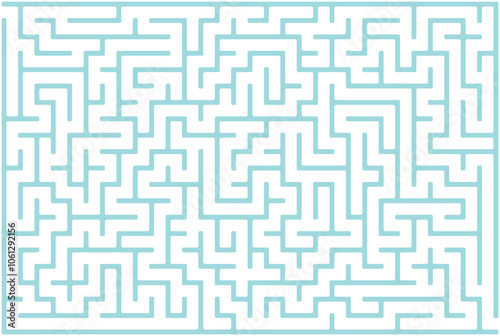 Seamless geometric maze pattern illustration, a vector labyrinth design for wallpaper and puzzle backgrounds