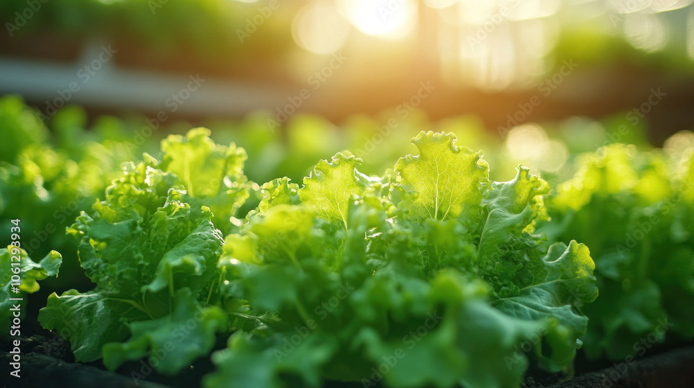 organic vegetable farm with rows of fresh produce, sunlight filtering through greenhouse, sustainable agriculture organic vegetable farm with rows of fresh produce, sunlight filtering through greenhouse, sustainable agriculture