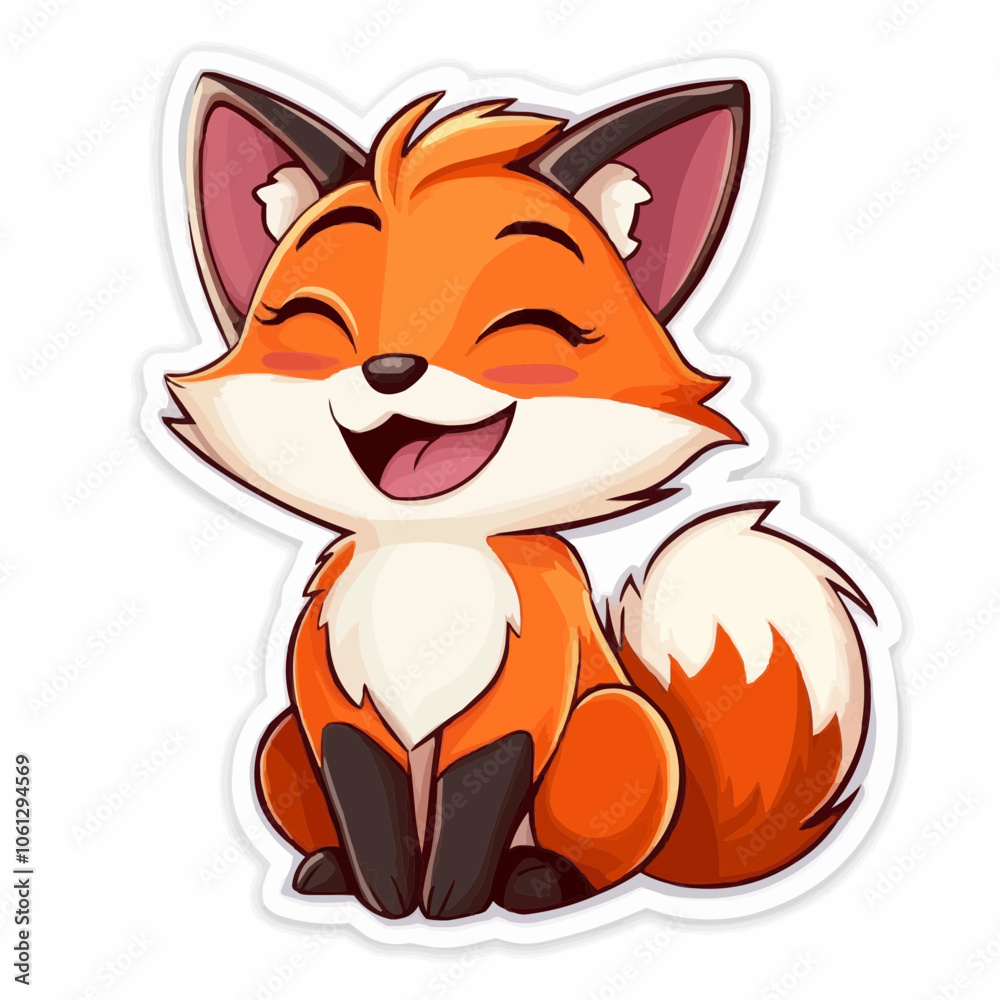 Cute Cartoon Fox Animal Sticker Icons: Free Download for Kids' Crafts and Digital Projects Cute Cartoon Fox Animal Sticker Icons: Free Download for Kids' Crafts and Digital Projects