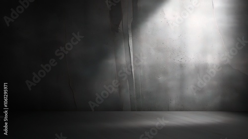 Gray Abstract Textured Background with Light and Shadow