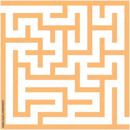 Seamless geometric maze pattern illustration, a vector labyrinth design for wallpaper and puzzle backgrounds