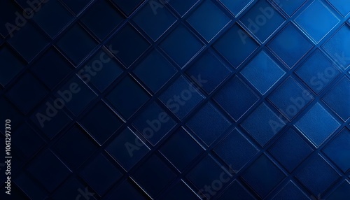 a blue background with a pattern of small squares.