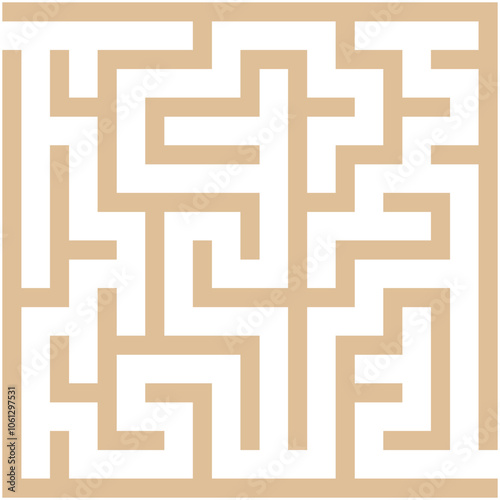Seamless geometric maze pattern illustration, a vector labyrinth design for wallpaper and puzzle backgrounds
