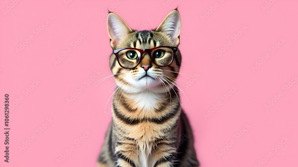 Obraz premium cat with a bow