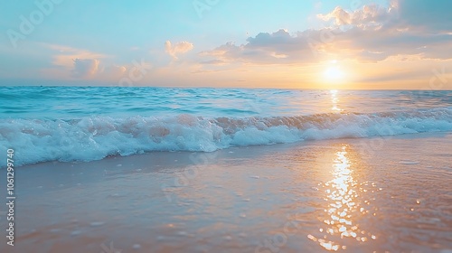 Explore the serenity of sunset waves and tranquil shores at the beach