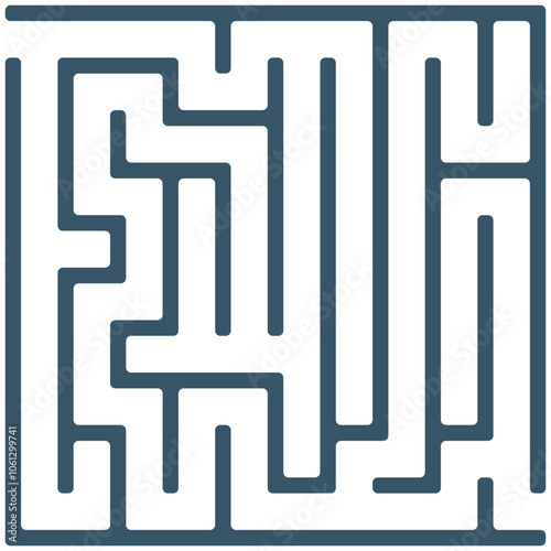 Seamless geometric maze pattern illustration, a vector labyrinth design for wallpaper and puzzle backgrounds