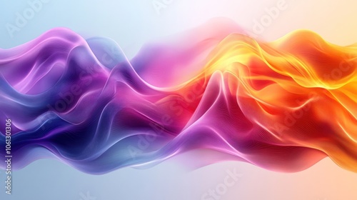 Abstract colorful wave background with soft gradient and flowing dynamic lines.