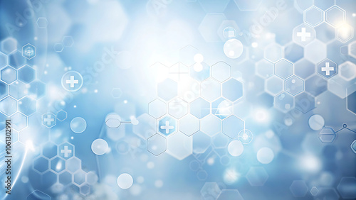 with blurred medical element wave abstract background