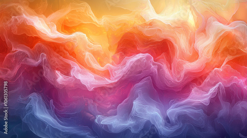 Radiant Waves, Abstract Artistic Flow in Vivid Colors