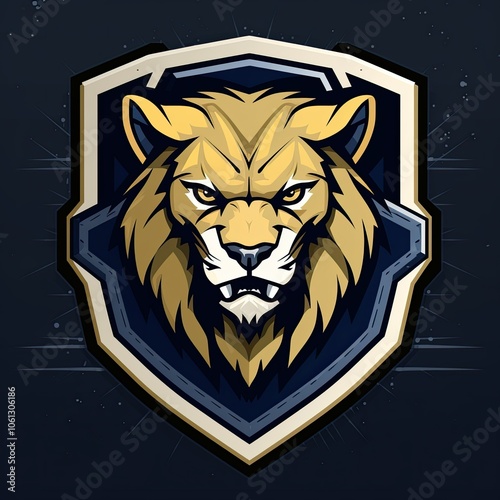 High Quality Editable Team Logo and Sports Emblem with Fierce Athletic Mascot for Championship Branding, Community Sports, and Global Merchandise photo