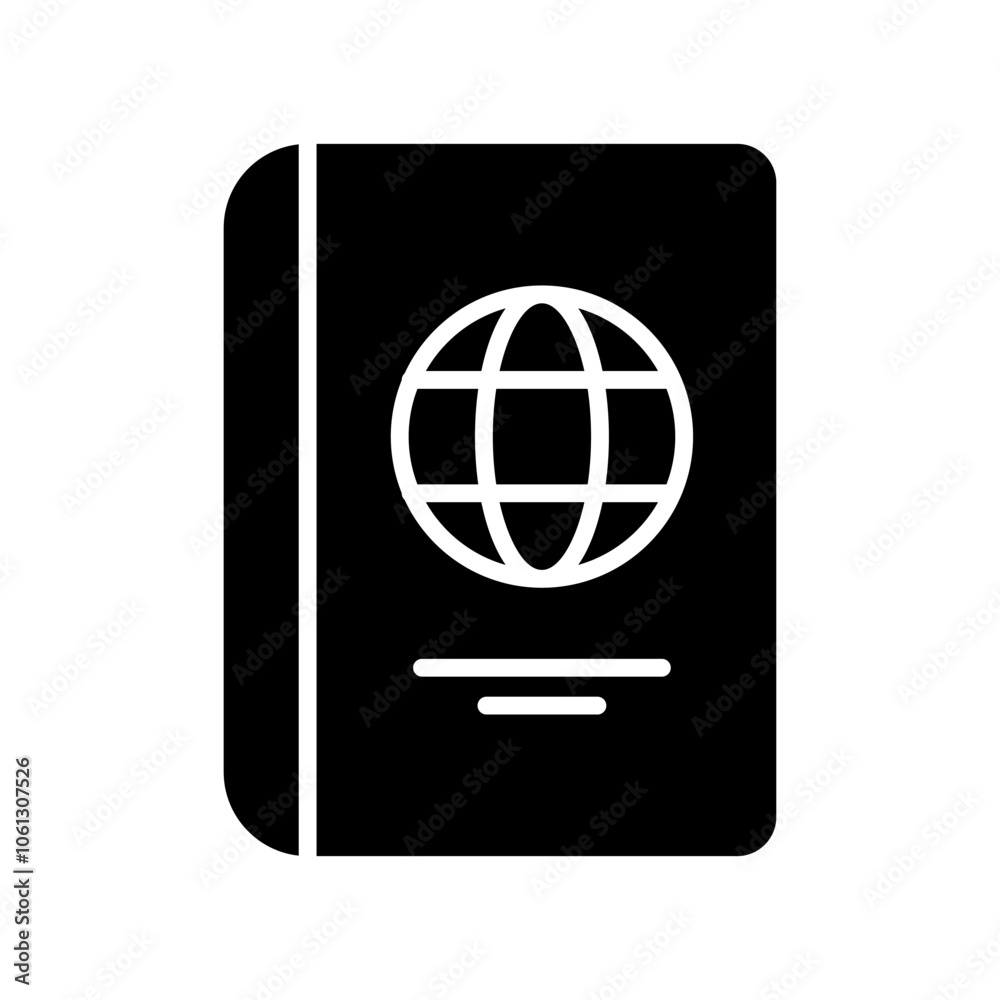 travel book icon solid vector design in trendy style travel book icon solid vector design in trendy style