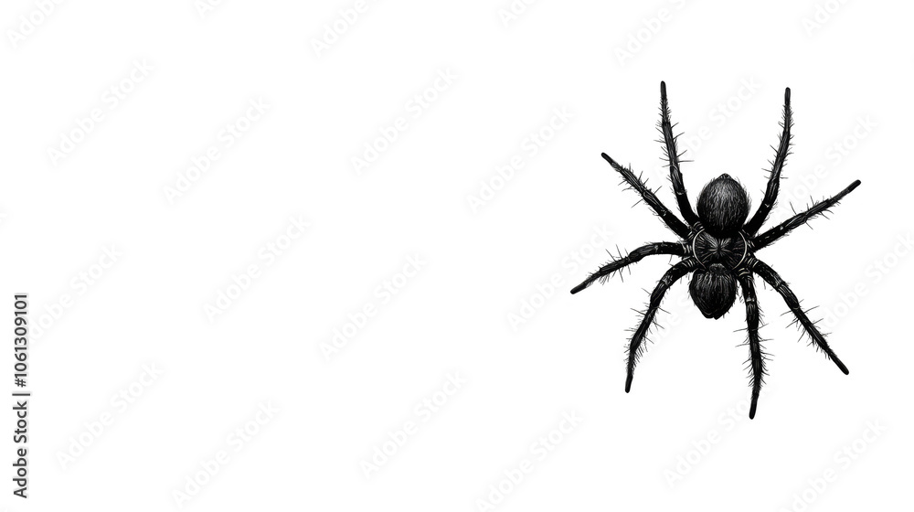 Black Spider on White Surface Black Spider on White Surface