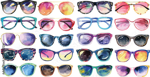 sunglasses watercolor clipart