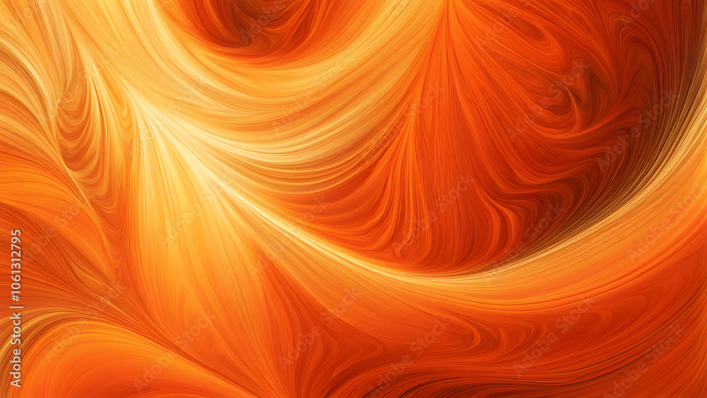 A very abstract orange and yellow painting with a lot of swirls and lines A very abstract orange and yellow painting with a lot of swirls and lines