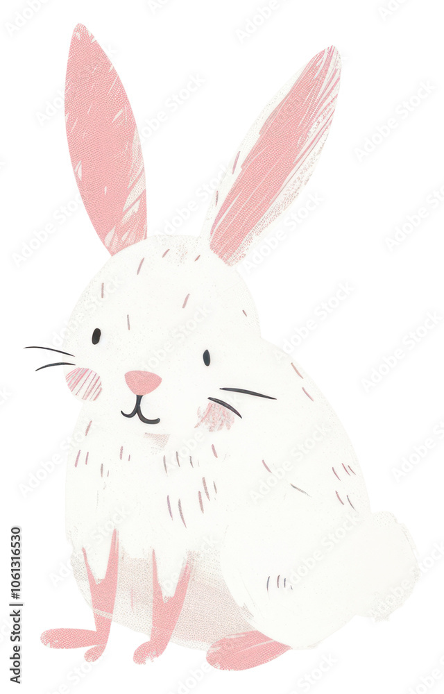 Fototapeta premium PNG Cute rabbit illustration animal mammal nature.