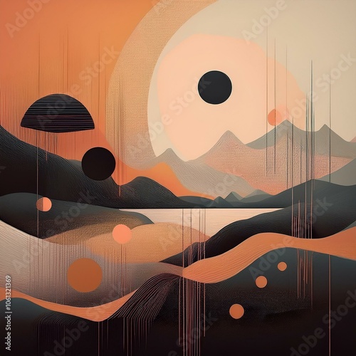 sunset in the mountains