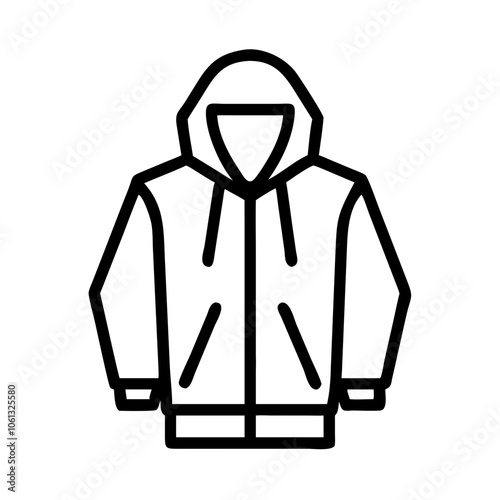 anorak  vector icon, dress icon, vector clothing icon - simple vector illustration of a anorak , in a simple and clean style, for business and fashion graphics. clothing flat illustration.