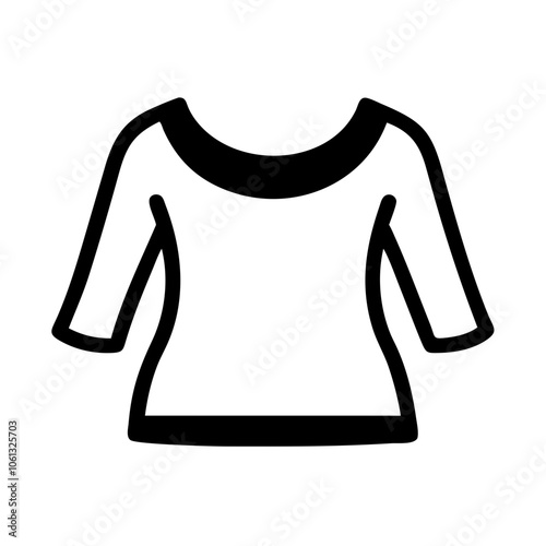 blouse  vector icon, dress icon, vector clothing icon - simple vector illustration of a blouse , in a simple and clean style, for business and fashion graphics. clothing flat illustration.