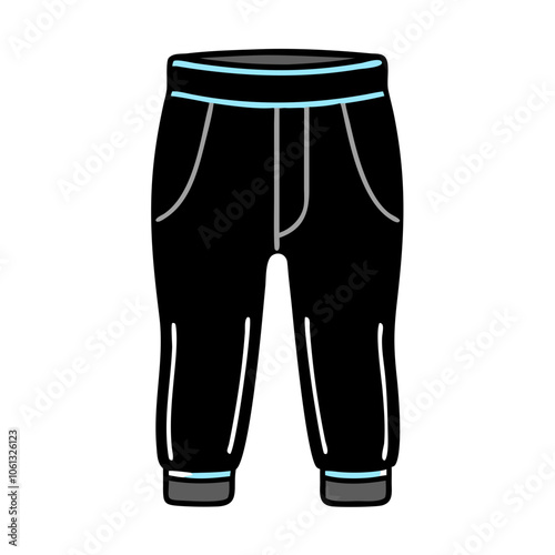 capris  vector icon, dress icon, vector clothing icon - simple vector illustration of a capris , in a simple and clean style, for business and fashion graphics. clothing flat illustration.