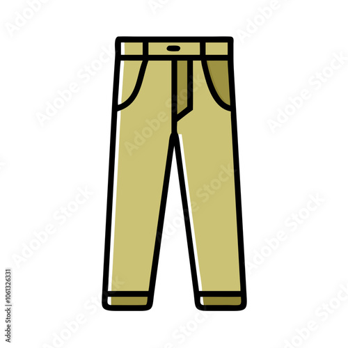 chinos  vector icon, dress icon, vector clothing icon - simple vector illustration of a chinos , in a simple and clean style, for business and fashion graphics. clothing flat illustration.